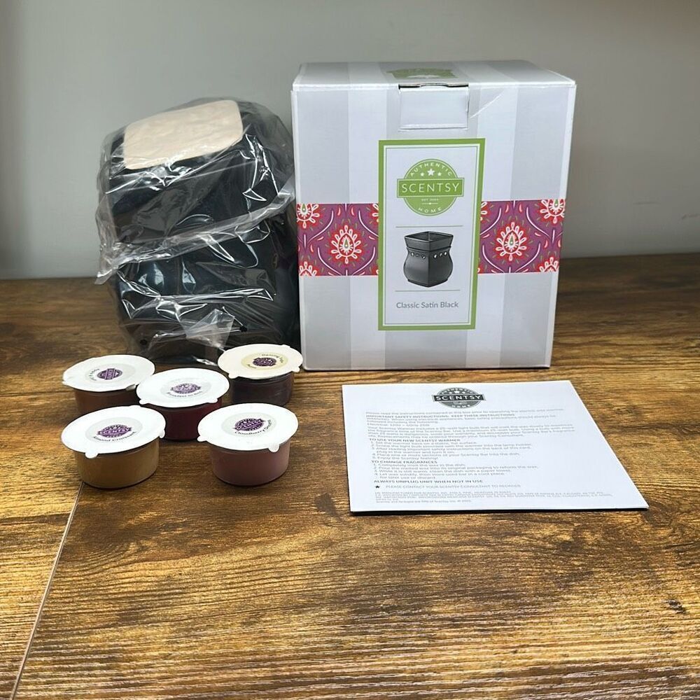Scentsy Electric Wax Warmer Burner Classic Satin‎ Black Aromatherapy Fragrance